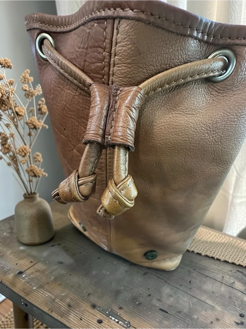 Genuine Leather Small Backpack/Handbag.